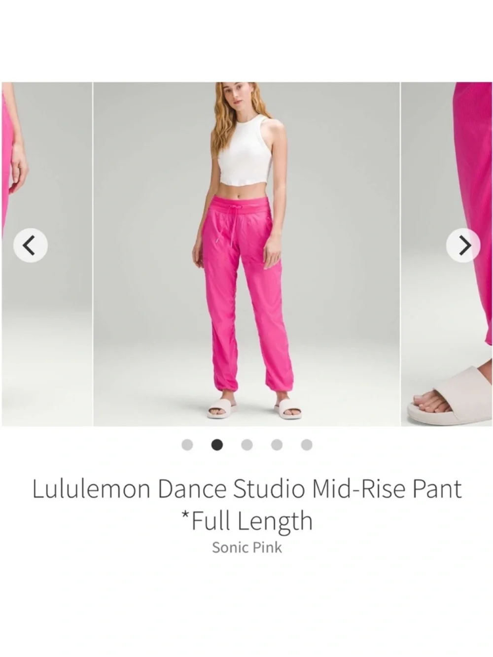 Lululemon Dance Studio Mid Rise Pants Sonic Pink Sz 4